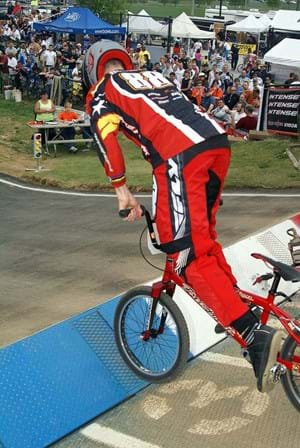 Kyle Bennett, BMX athlete gate start